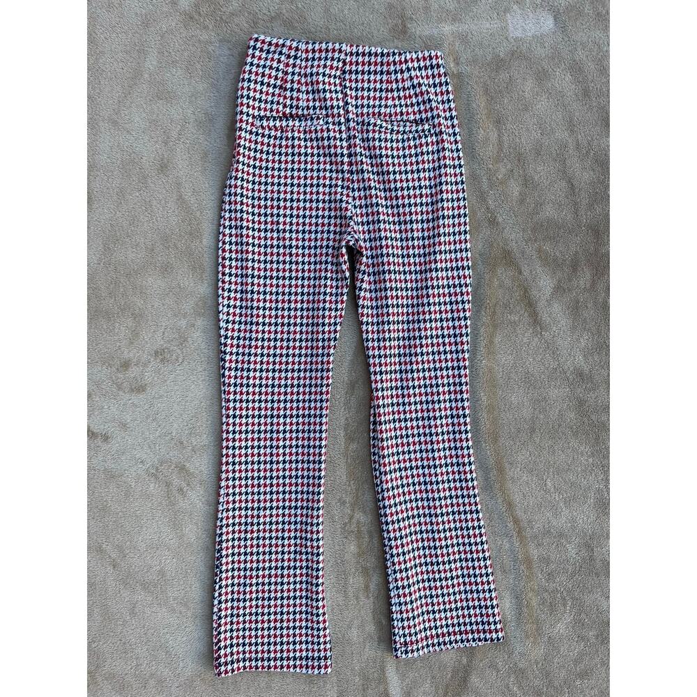 Free People Rudy Flared Houndstooth Stretch Trouser Pants Women’s Size 0 - Picture 4 of 8